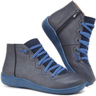 Lavinque Boots Bleu / 34 Bottines Montantes en Cuir | Confort et Style Décontracté | Idéales pour l’Automne