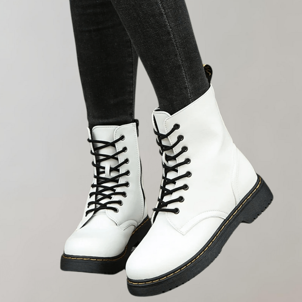 Lavinque Boots Bottes de Combat en Similicuir | Tendance | Robustes et Confortables