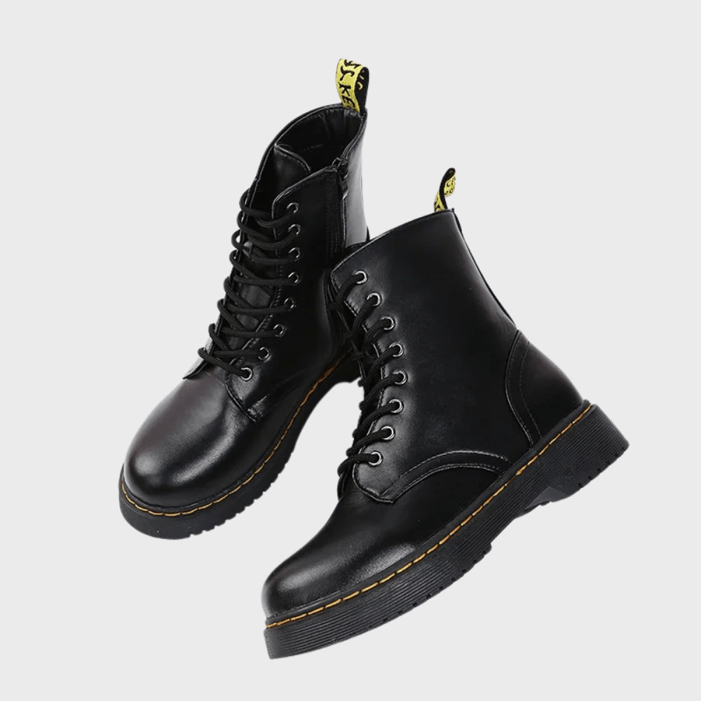 Lavinque Boots Bottes de Combat en Similicuir | Tendance | Robustes et Confortables