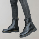 Lavinque Boots Bottes de Combat en Similicuir | Tendance | Robustes et Confortables