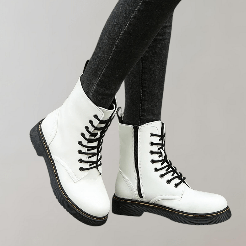 Lavinque Boots Bottes de Combat en Similicuir | Tendance | Robustes et Confortables