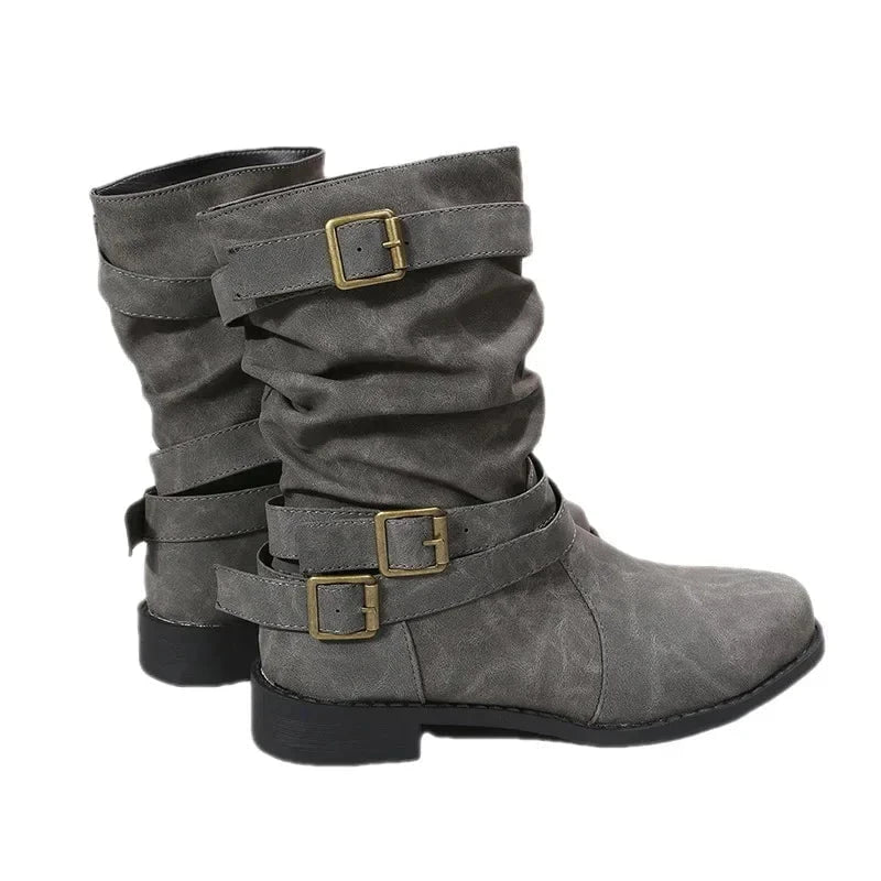 Lavinque Boots Bottes Femme | Style Décontracté | Effet Vieilli