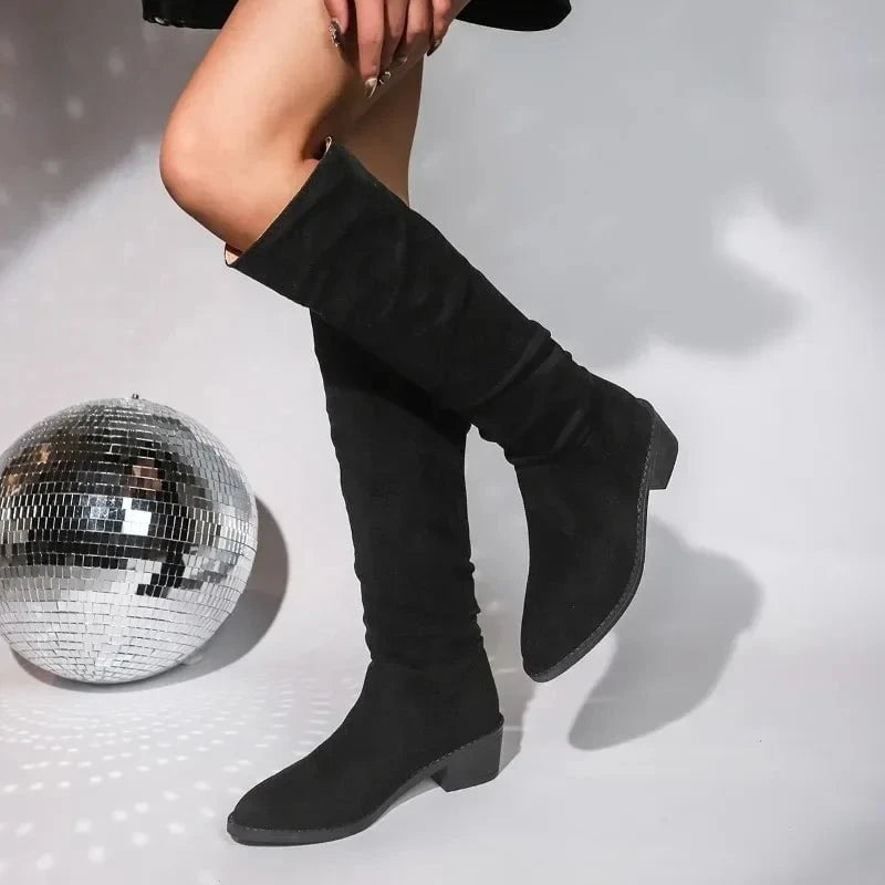 Lavinque Boots Bottes Hautes Suédine | Élégantes | Confortables et Stylées