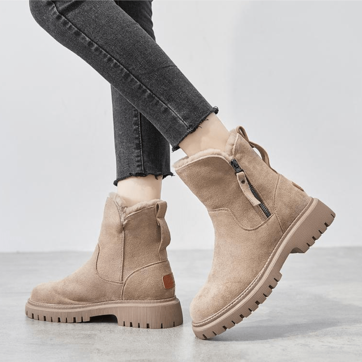 Lavinque Boots Bottes Hiver Fourrées | Suédine Douce | Chaudes et Antidérapantes
