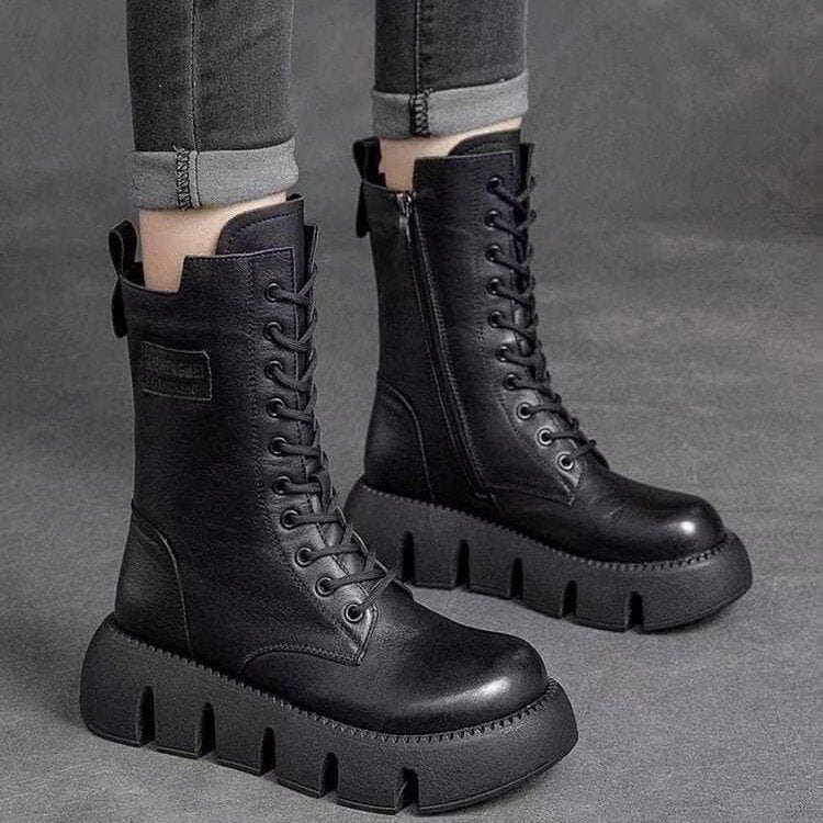 Lavinque Boots Bottes Montantes à Semelle Épaisse | Style Audacieux | Confort & Stabilité