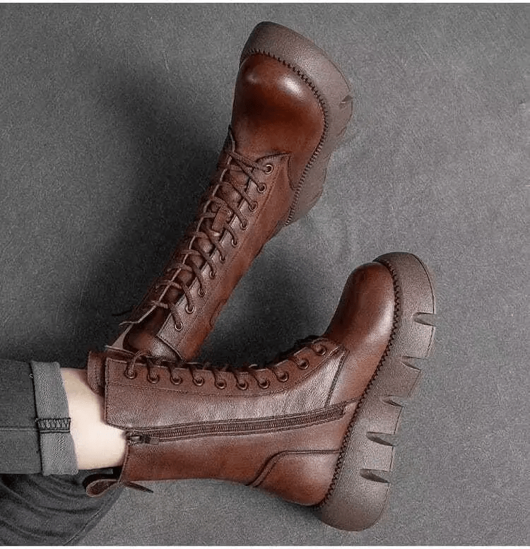 Lavinque Boots Bottes Montantes à Semelle Épaisse | Style Audacieux | Confort & Stabilité