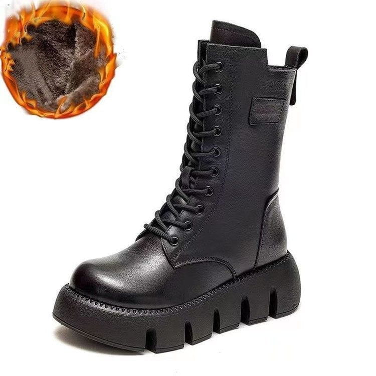 Lavinque Boots Bottes Montantes à Semelle Épaisse | Style Audacieux | Confort & Stabilité