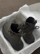 Lavinque Boots Bottes Montantes Style Combat | Simili Cuir | Tendance et Confort
