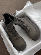 Lavinque Boots Bottes Montantes Style Combat | Simili Cuir | Tendance et Confort