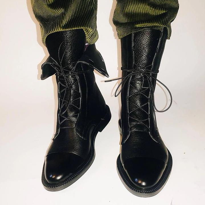 Lavinque Boots Bottines à Lacets en Cuir | Élégance & Robustesse | Style Intemporel