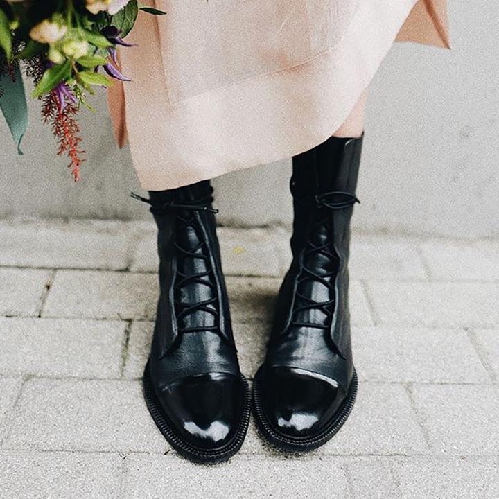 Lavinque Boots Bottines à Lacets en Cuir | Élégance & Robustesse | Style Intemporel