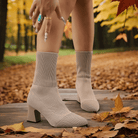Lavinque Boots Bottines Chaussettes à Talon | Stretch Tricoté | Élégantes et Confortables