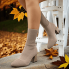 Lavinque Boots Bottines Chaussettes à Talon | Stretch Tricoté | Élégantes et Confortables