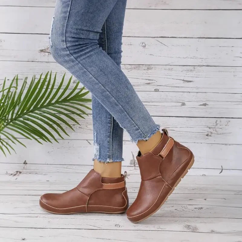 Lavinque Boots Bottines Confort en Similicuir | Style Décontracté | Souples et Polyvalentes
