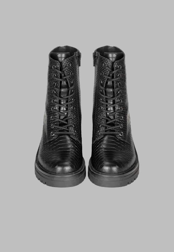 Lavinque Boots Bottines de combat en cuir | Bottines | Style audacieux et confort robuste