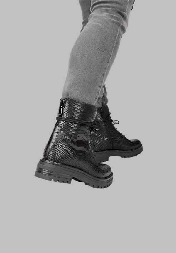 Lavinque Boots Bottines de combat en cuir | Bottines | Style audacieux et confort robuste