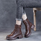 Lavinque Boots Bottines de Combat en Cuir | Élégance & Robustesse | Style Urbain