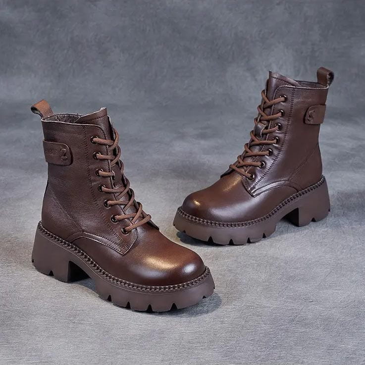 Lavinque Boots Bottines de Combat en Cuir | Élégance & Robustesse | Style Urbain