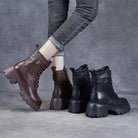 Lavinque Boots Bottines de Combat en Cuir | Élégance & Robustesse | Style Urbain