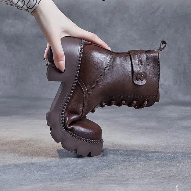 Lavinque Boots Bottines de Combat en Cuir | Élégance & Robustesse | Style Urbain