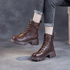 Lavinque Boots Bottines de Combat en Cuir | Élégance & Robustesse | Style Urbain