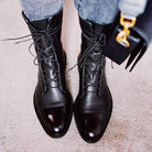 Lavinque Boots Bottines en Cuir à Lacets | Élégance &  Intemporalité | Style Classique