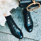 Lavinque Boots Bottines en Cuir à Lacets | Élégance &  Intemporalité | Style Classique