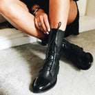 Lavinque Boots Bottines en Cuir à Lacets | Élégance &  Intemporalité | Style Classique