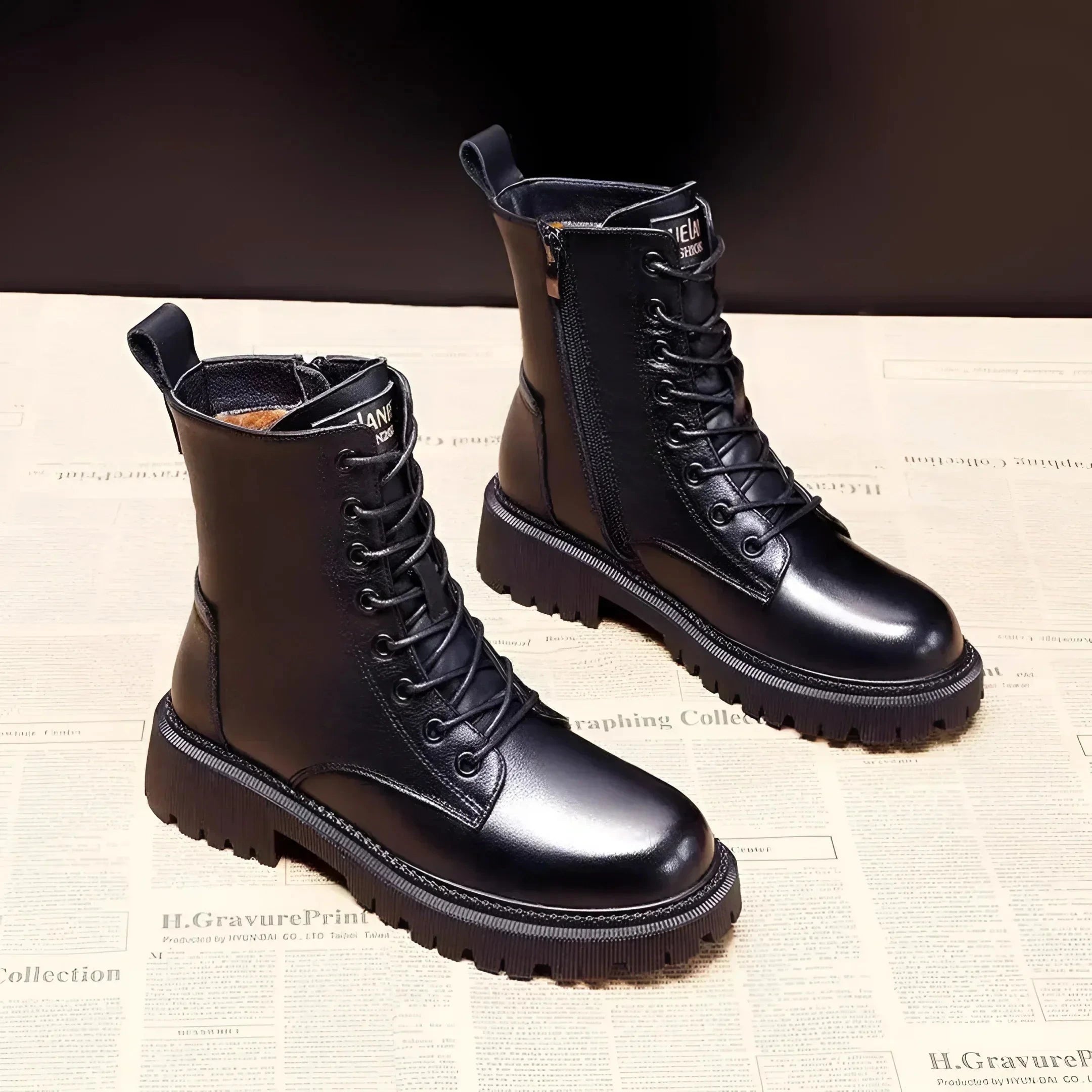 Lavinque Boots Bottines fourrées à lacets | Bottines | Chaleur et style robuste pour l’hiver