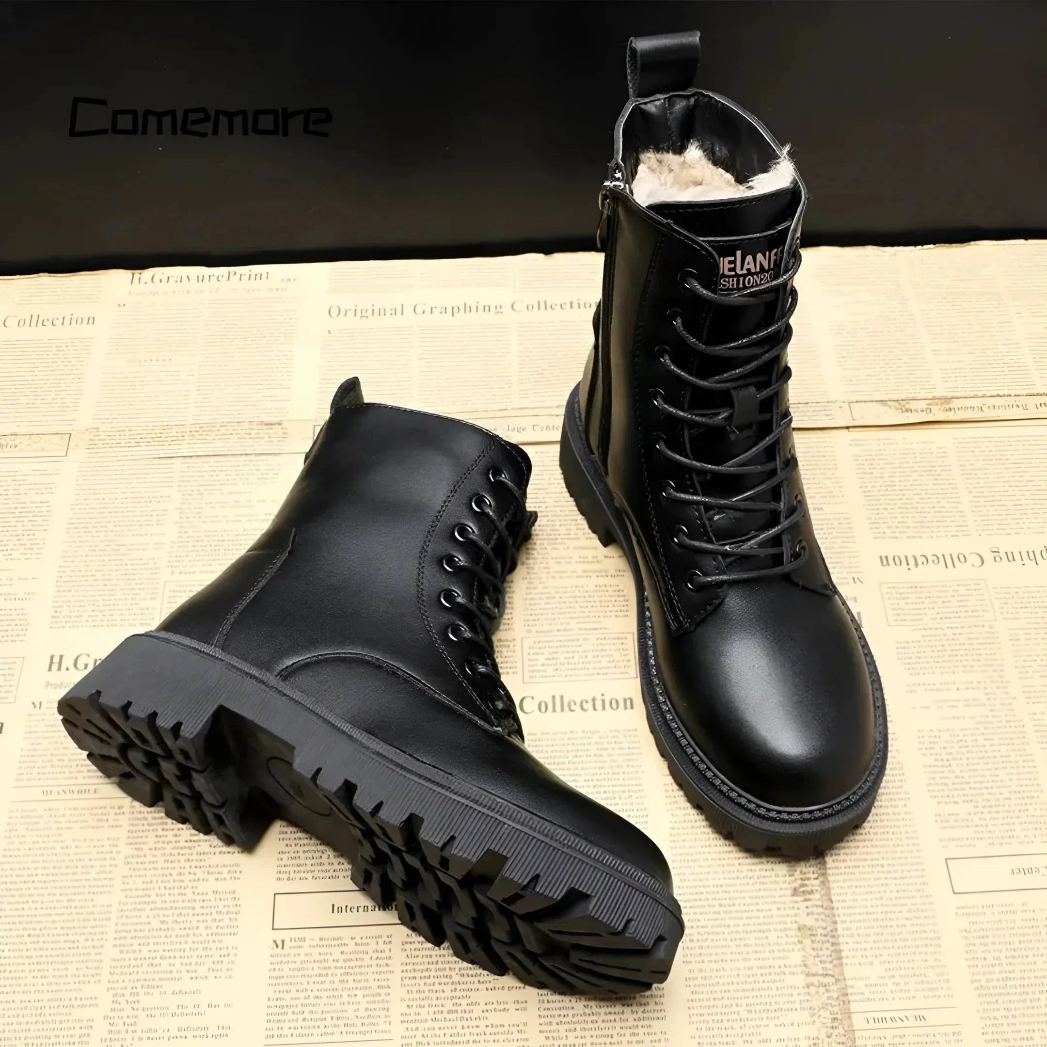 Lavinque Boots Bottines fourrées à lacets | Bottines | Chaleur et style robuste pour l’hiver