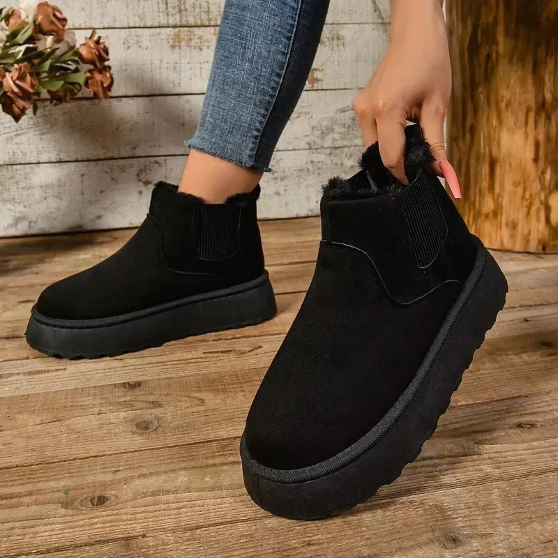 Lavinque Boots Bottines Fourrées à Semelle Épaisse | Hiver | Chaleur et Confort