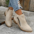 Lavinque Boots Bottines Noires Zippées | Suédine | Look Casual Chic