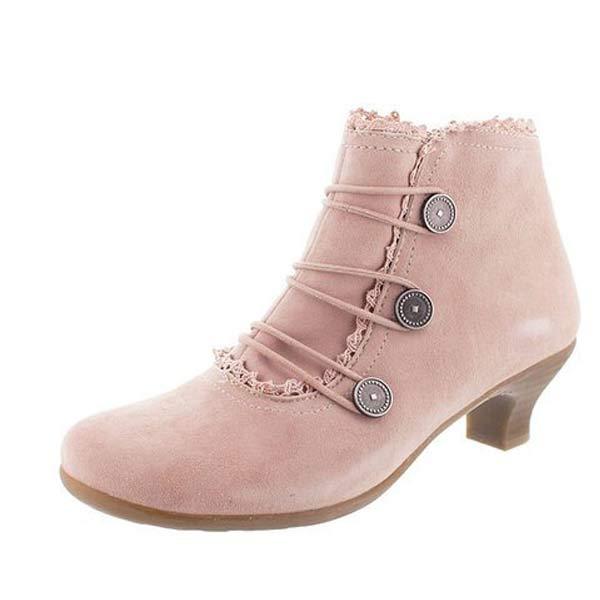 Lavinque Boots Bottines rétro à boutons | Bottines | Élégance et confort intemporel