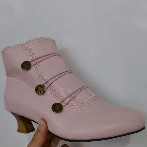 Lavinque Boots Bottines rétro à boutons | Bottines | Élégance et confort intemporel