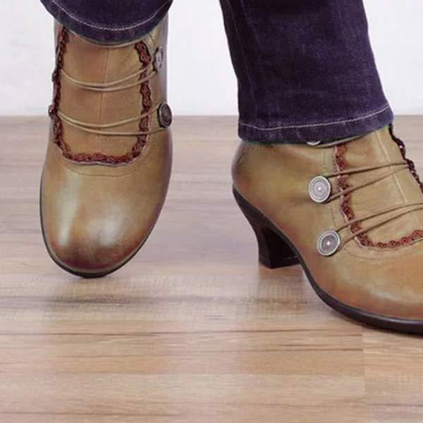 Lavinque Boots Bottines rétro à boutons | Bottines | Élégance et confort intemporel