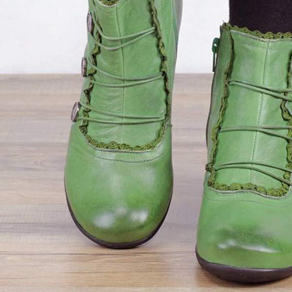 Lavinque Boots Bottines rétro à boutons | Bottines | Élégance et confort intemporel