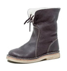 Lavinque Boots Café / 35 Bottes d’Hiver Fourrées en Cuir | Hiver | Chaleur et Confort Authentique