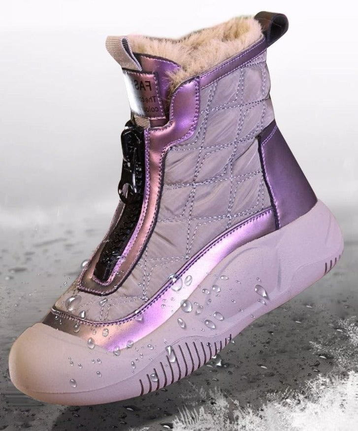 Lavinque Boots Gris / 34 Bottes d'Hiver Rembourrées | Chaleur & Confort | Style Sport-Chic