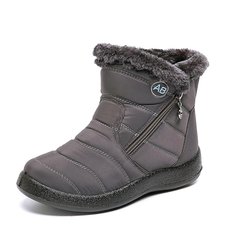 Lavinque Boots Gris / 35 Bottines Hiver Fourrées | Chaleur | Confort et Praticité