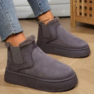 Lavinque Boots Gris / 36 Bottines Fourrées à Semelle Épaisse | Hiver | Chaleur et Confort