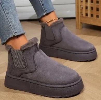 Lavinque Boots Gris / 36 Bottines Fourrées à Semelle Épaisse | Hiver | Chaleur et Confort