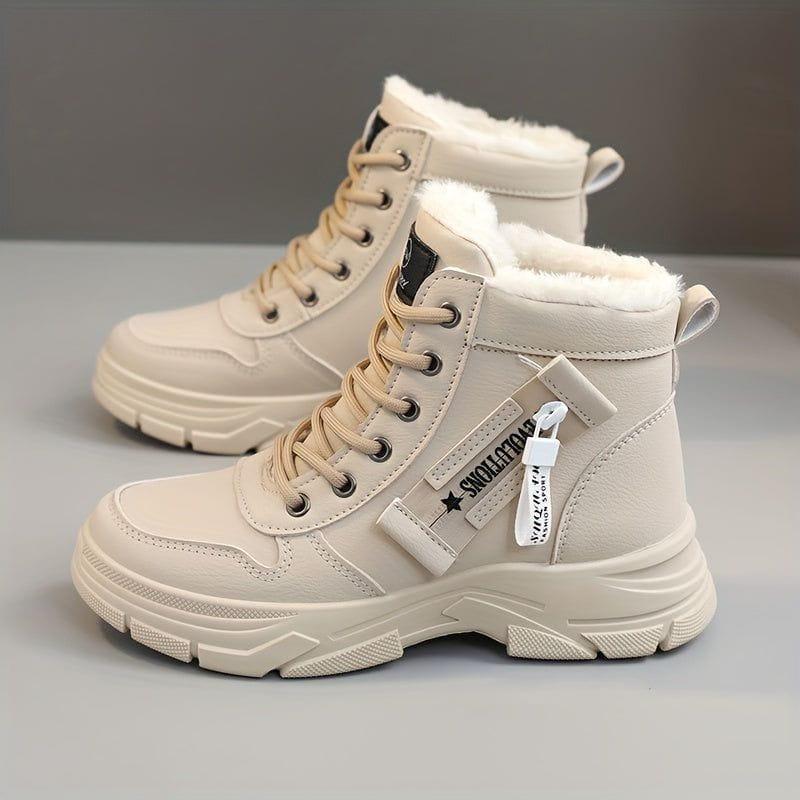 Lavinque Boots Kaki / 35 Bottes d'hiver fourrées | Beige | Chaleur et style en toute saison