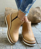 Lavinque Boots Kaki / 35 Bottines Compensées en Suédine | Confort & Élégance | Style Décontracté