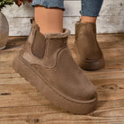 Lavinque Boots Marron / 36 Bottines Fourrées à Semelle Épaisse | Hiver | Chaleur et Confort