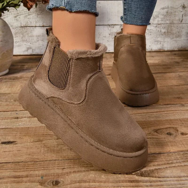 Lavinque Boots Marron / 36 Bottines Fourrées à Semelle Épaisse | Hiver | Chaleur et Confort