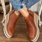 Lavinque Boots Marron foncé / 35 Bottines Compensées en Suédine | Confort & Élégance | Style Décontracté