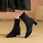Lavinque Boots Noir / 34 Bottines Chaussettes à Talon | Élégance | Confort et Style Moderne