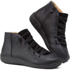 Lavinque Boots Noir / 34 Bottines Montantes en Cuir | Confort et Style Décontracté | Idéales pour l’Automne