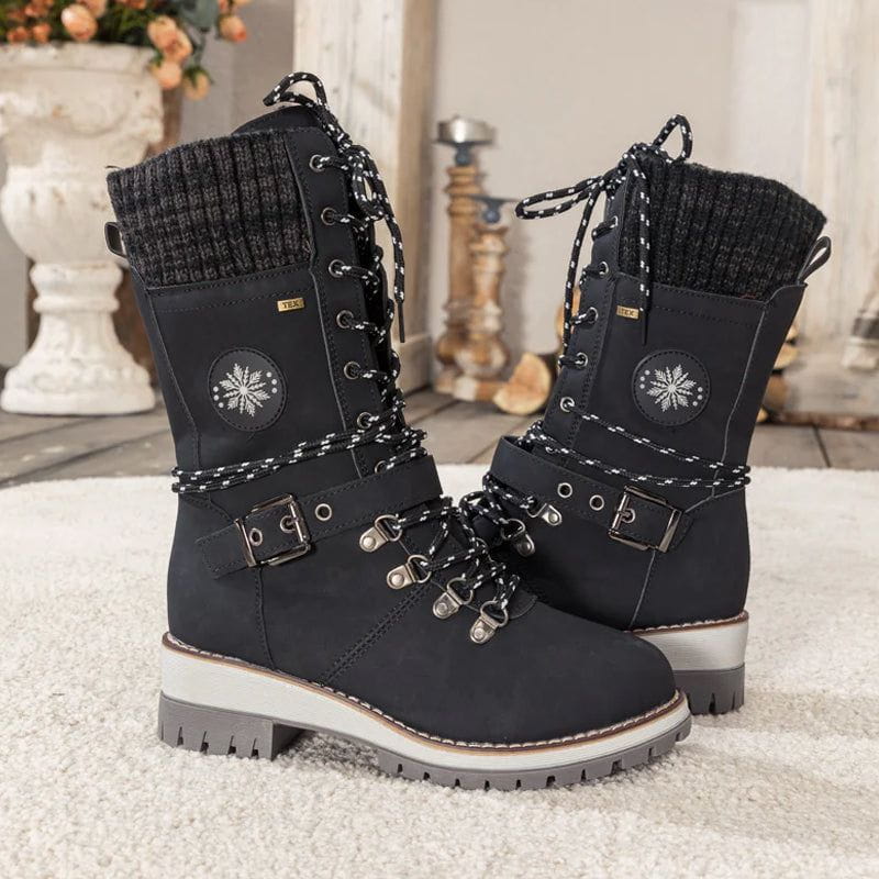 Lavinque Boots Noir / 35 Bottes d'Hiver Montantes | Chaudes | Confort et Style