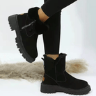 Lavinque Boots Noir / 35 Bottes Hiver Fourrées | Suédine Douce | Chaudes et Antidérapantes